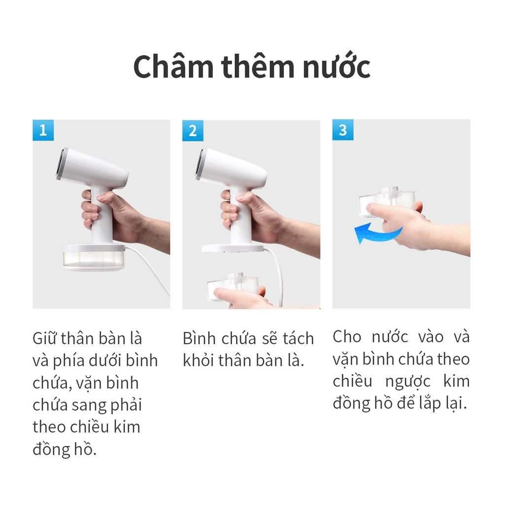 Bàn là hơi nước cầm tay Lock&Lock Handy Steamer màu trắng - ENI223WHT