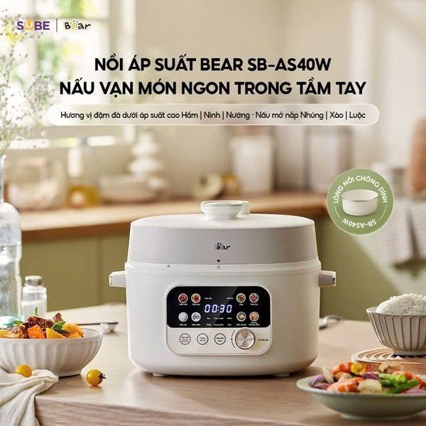 Nồi áp suất 4L Bear SB-AS40W