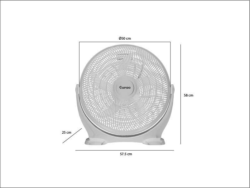 QUẠT SÀN RAPIDO RWF-20AFM