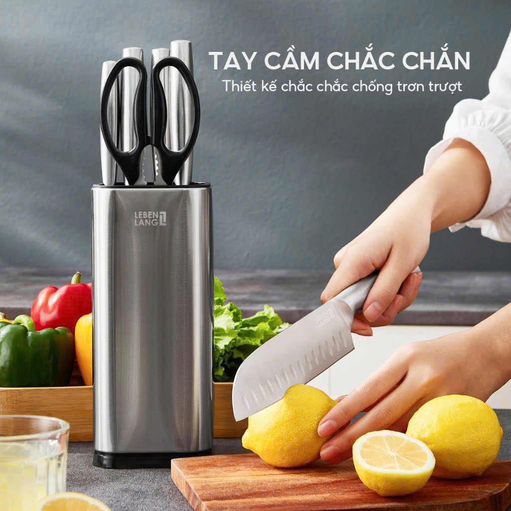 BỘ DAO 6 MÓN Lebenlang đúc liền khối!!!LBL1956
