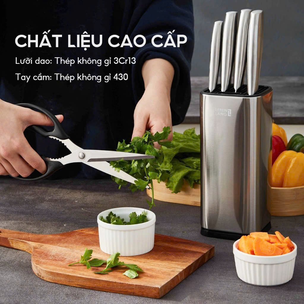 BỘ DAO 6 MÓN Lebenlang đúc liền khối!!!LBL1956