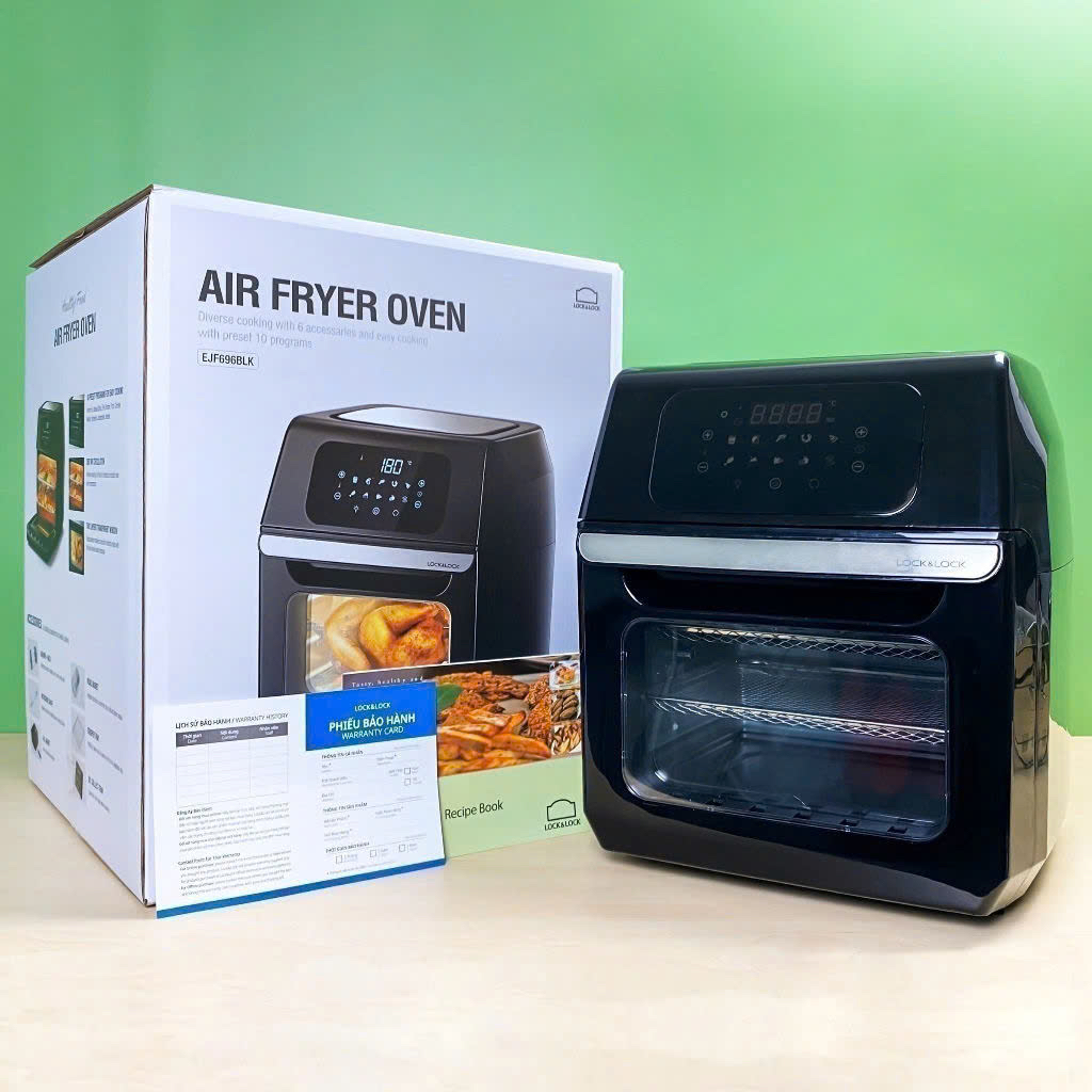 Lò Nướng Không Khí Lock&Lock EJF696 (12 Lít) - Hàng Chính Hãng - Bảo hành 12 tháng.