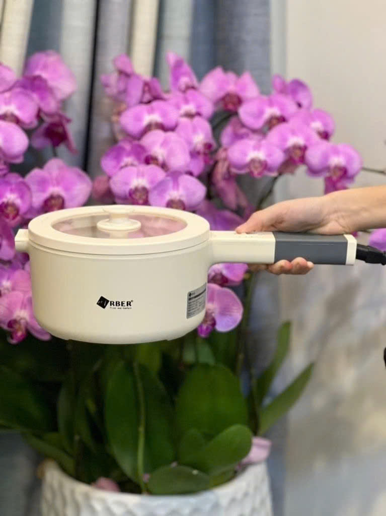 Nồi hấp điện chống dính kèm xửng hấp Arber 19cm