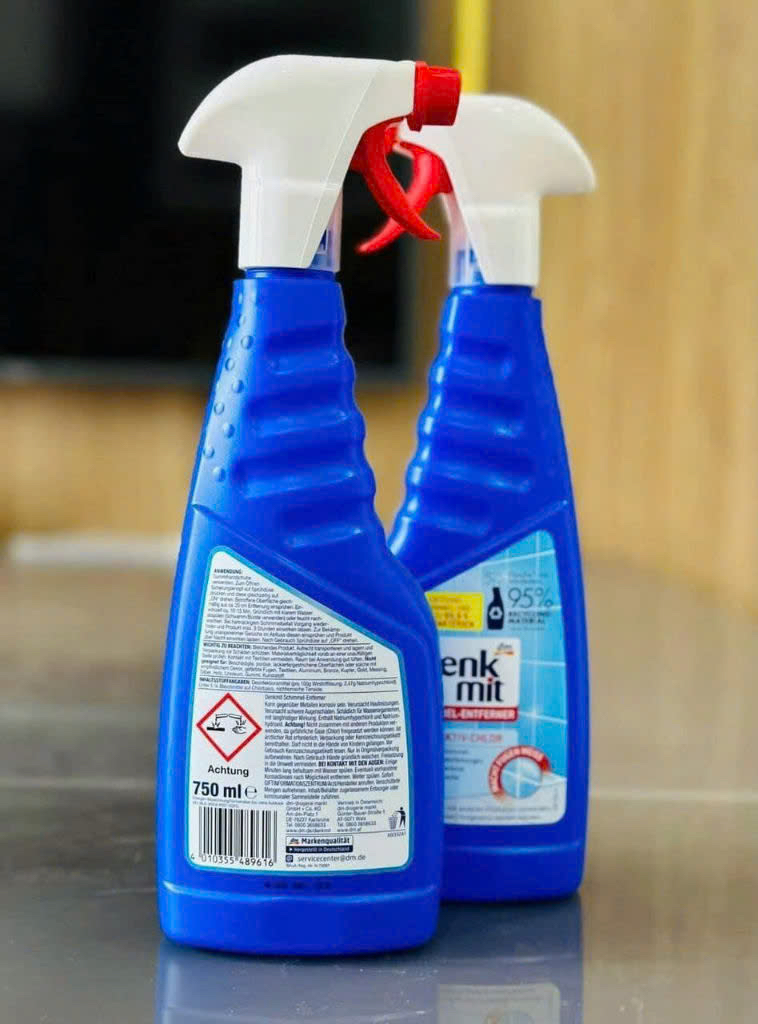 Chai xịt vệ sinh tẩy nấm mốc, vệ sinh nhà tắm Denkmit Đức 750ml đánh bay vi khuẩn