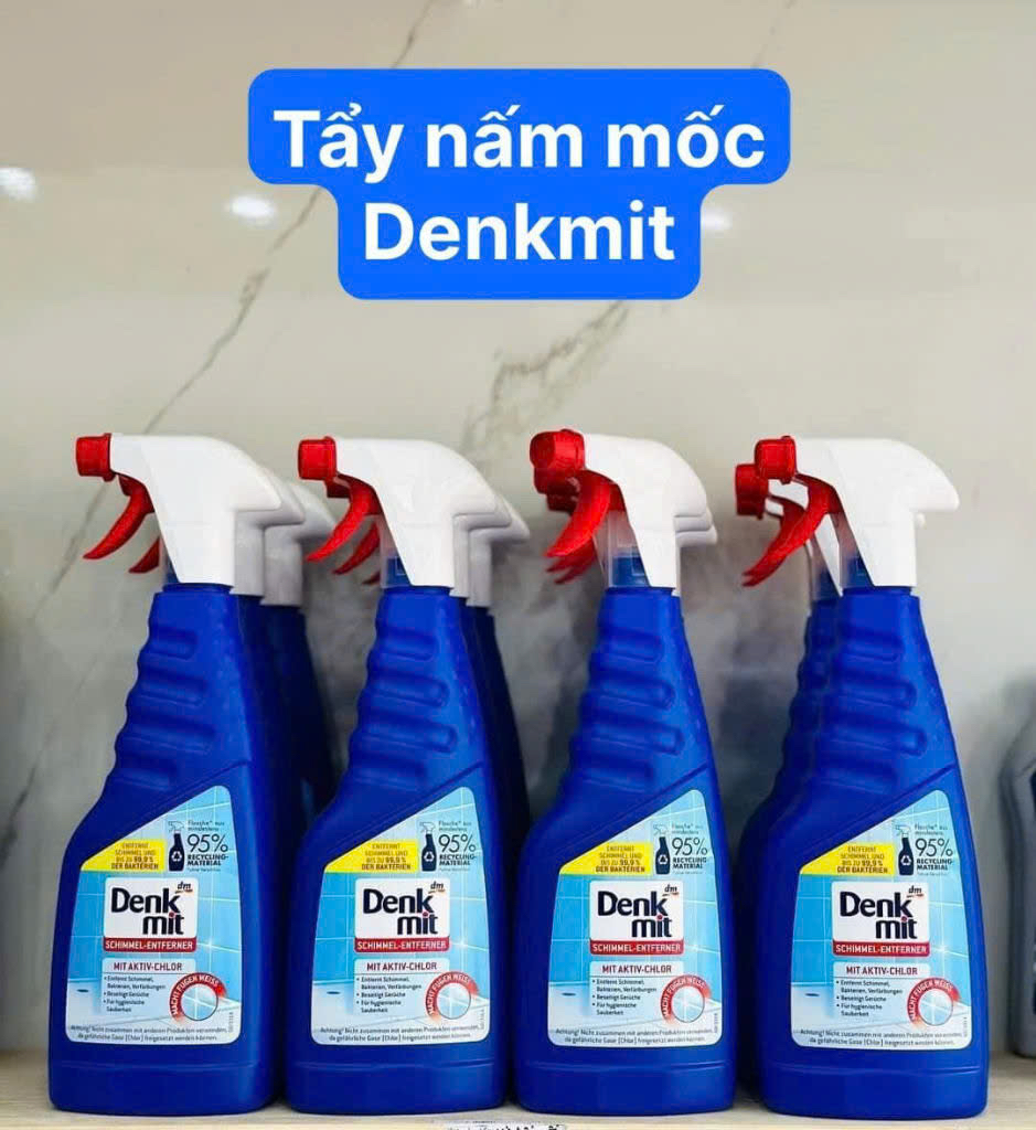 Chai xịt vệ sinh tẩy nấm mốc, vệ sinh nhà tắm Denkmit Đức 750ml đánh bay vi khuẩn