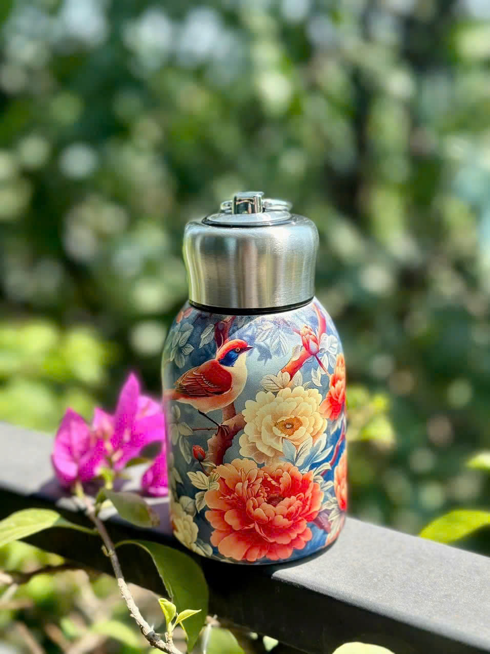 Bình giữ nhiệt Vintage có quai xách xinh xắn