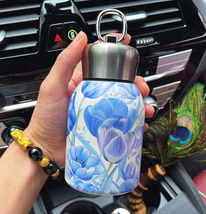 Bình giữ nhiệt Vintage có quai xách xinh xắn
