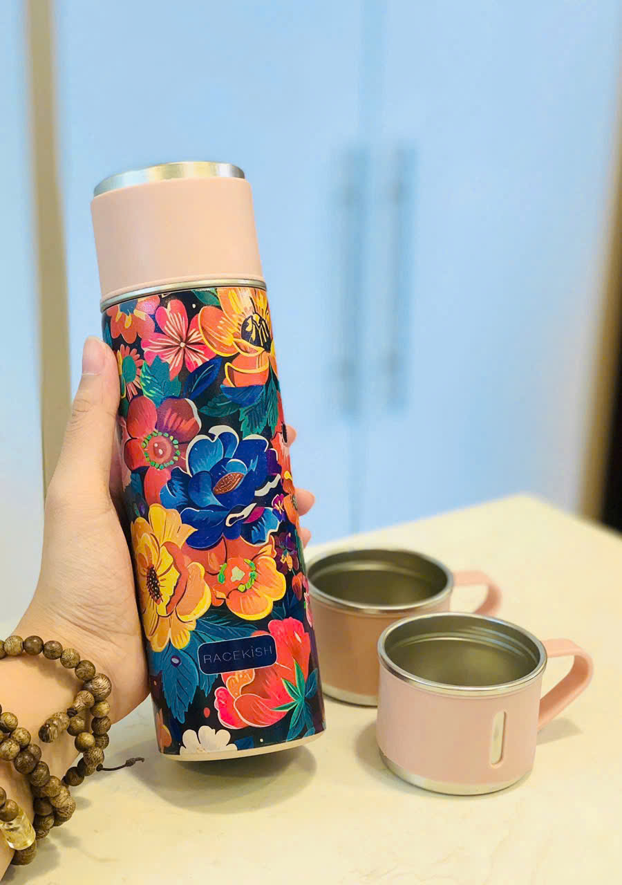 BỘ BÌNH GIỮ NHIỆT RACEKISH 500ML KÈM 3 NẮP