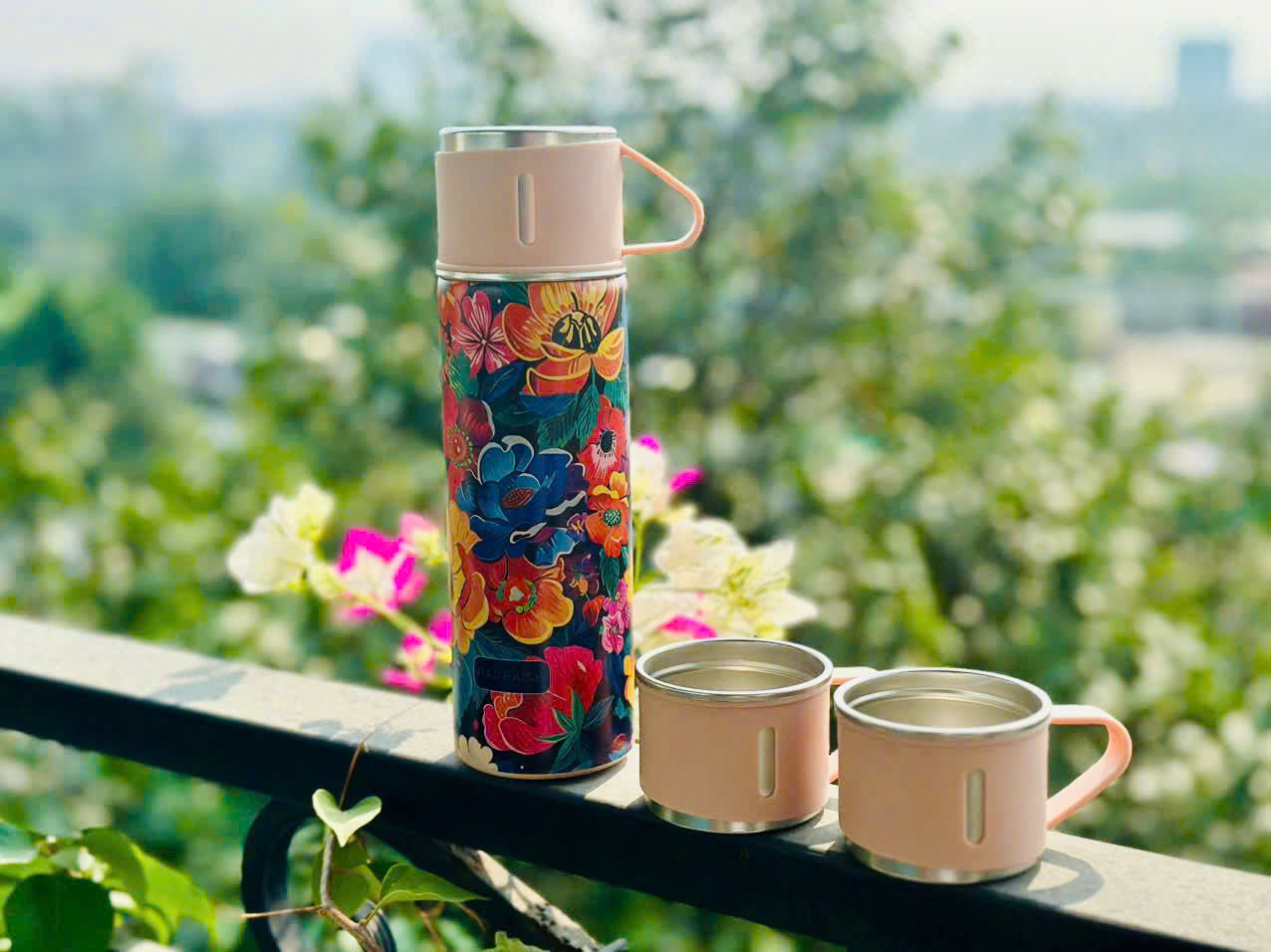 BỘ BÌNH GIỮ NHIỆT RACEKISH 500ML KÈM 3 NẮP