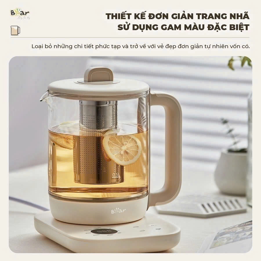 Bình pha trà Bear PT15K