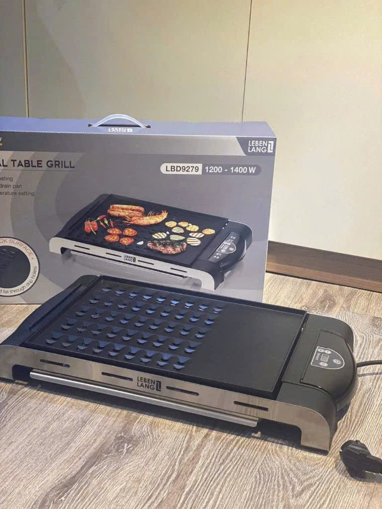 Bếp nướng điện không khói Lebenlang khay nướng tháo rời, công suất 1400W - LBD9279