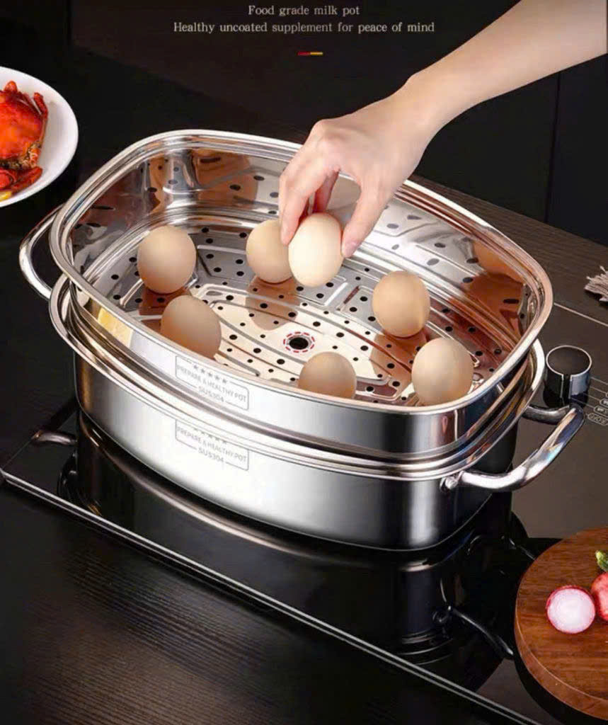 NỒI HẤP CÁ 2 TẦNG INOX 304 - RK718