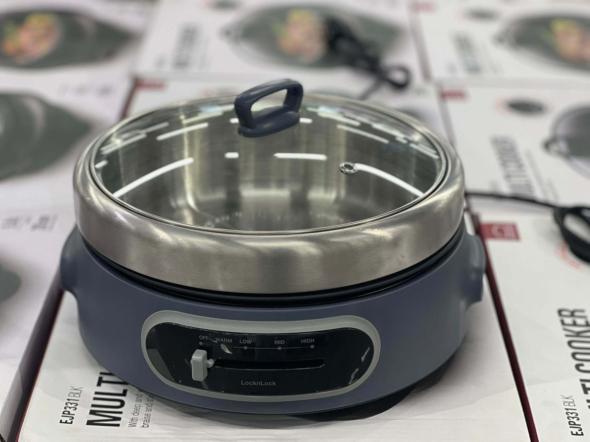 Nồi lẩu nướng điện đa năng Multi Cooker With SS Pot LocknLock EJP542NVY