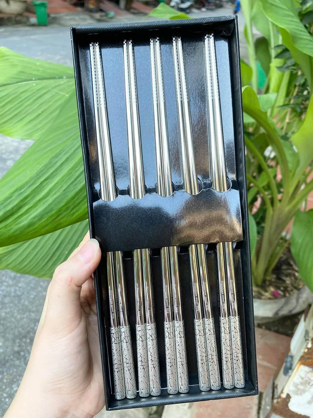 Set 5 đôi đũa inox Nhật