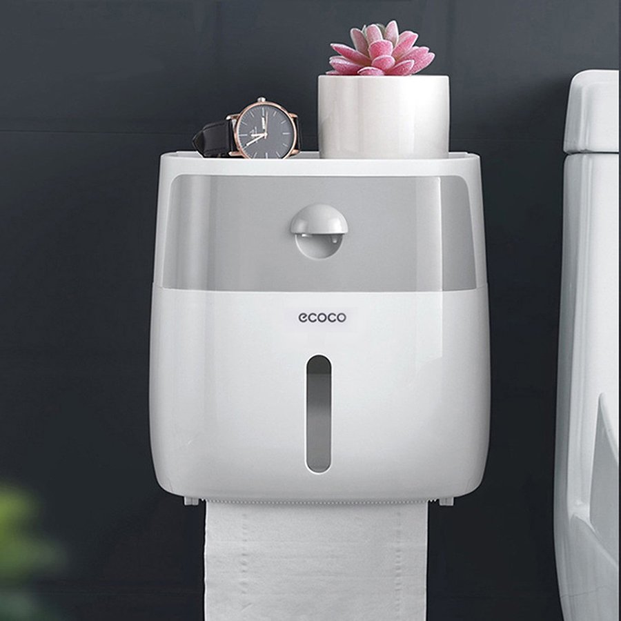 Hộp để giấy vệ sinh 2 in 1 cao cấp ECOCO E1804