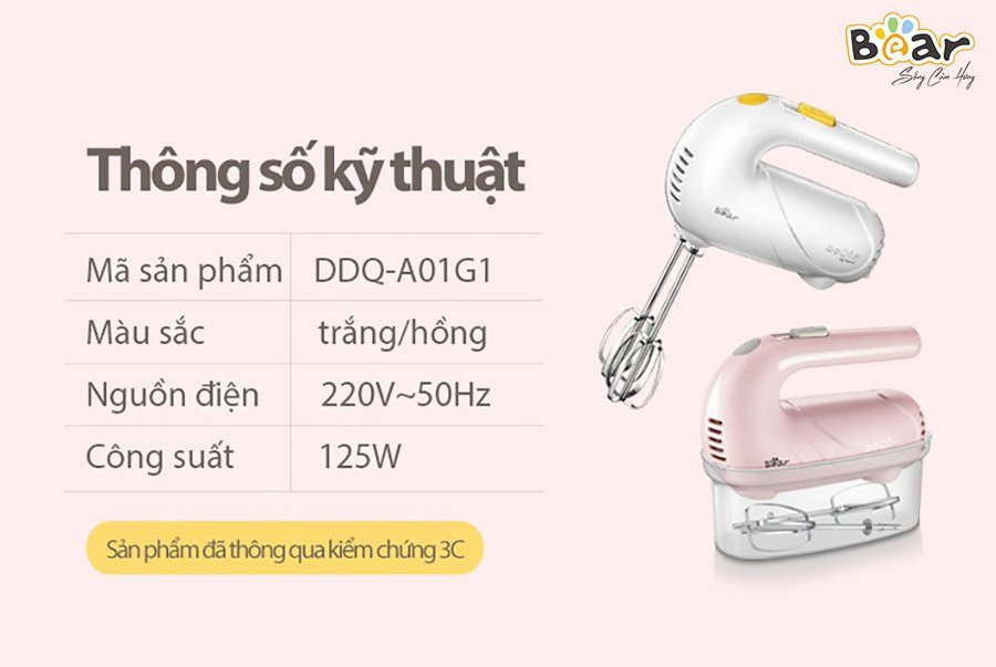 Máy đánh trứng Bear SML DDQ-A01G1