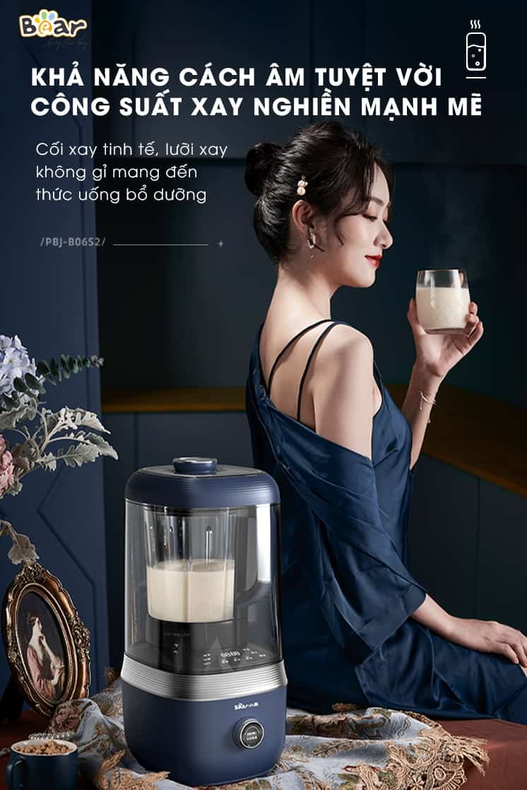 May nấu sữa hạt Bear đa năng 7in1 PBJ-B06S2