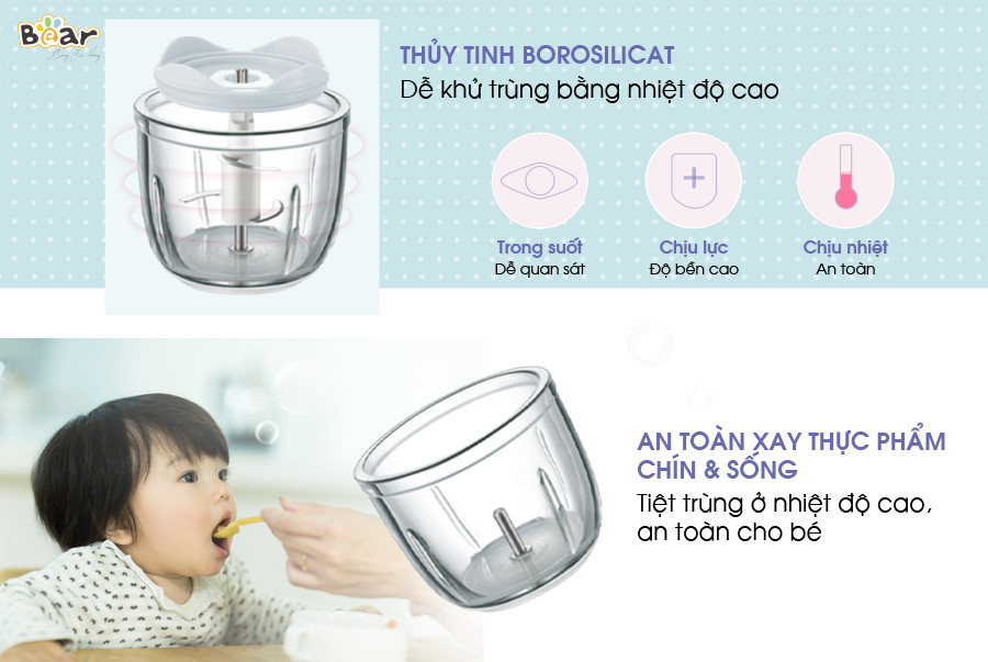 Máy xay ăn dặm 0.3L Bear QSJ-A01F2 (GR-B03V2)