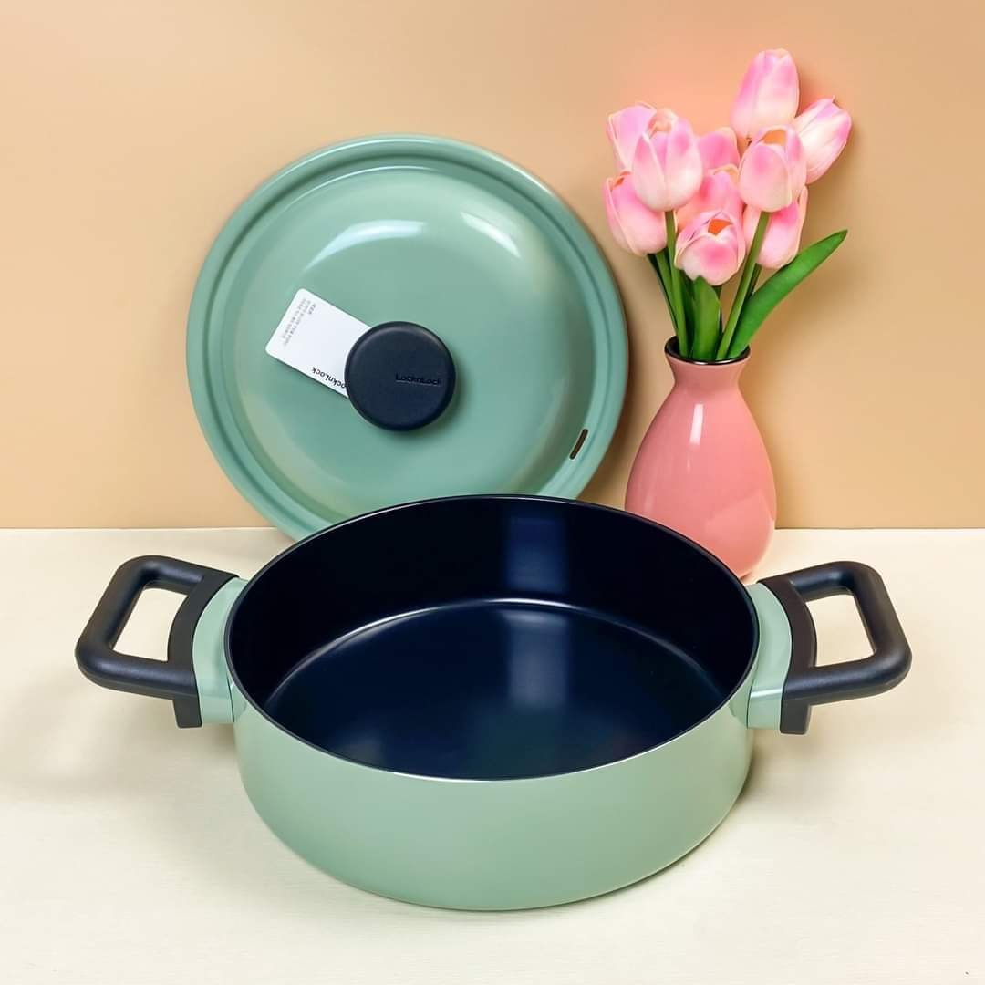 Nồi Decore 24cm cao 11.3cm với màu Xanh Mint LDE1244IH