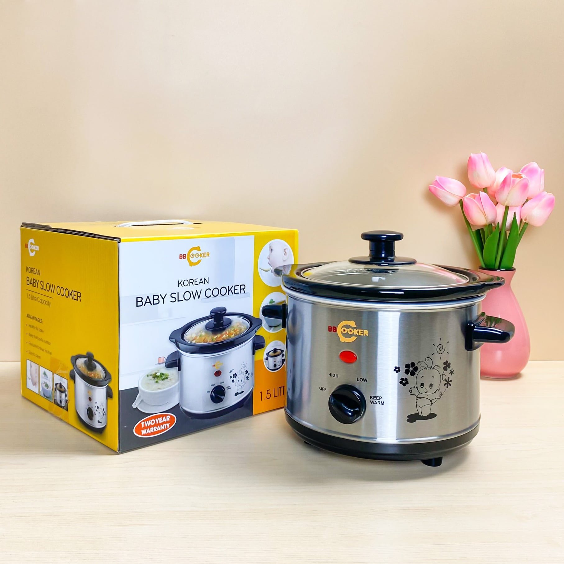 NỒI NẤU CHẬM BB COOKER HÀN QUỐC 1.5L