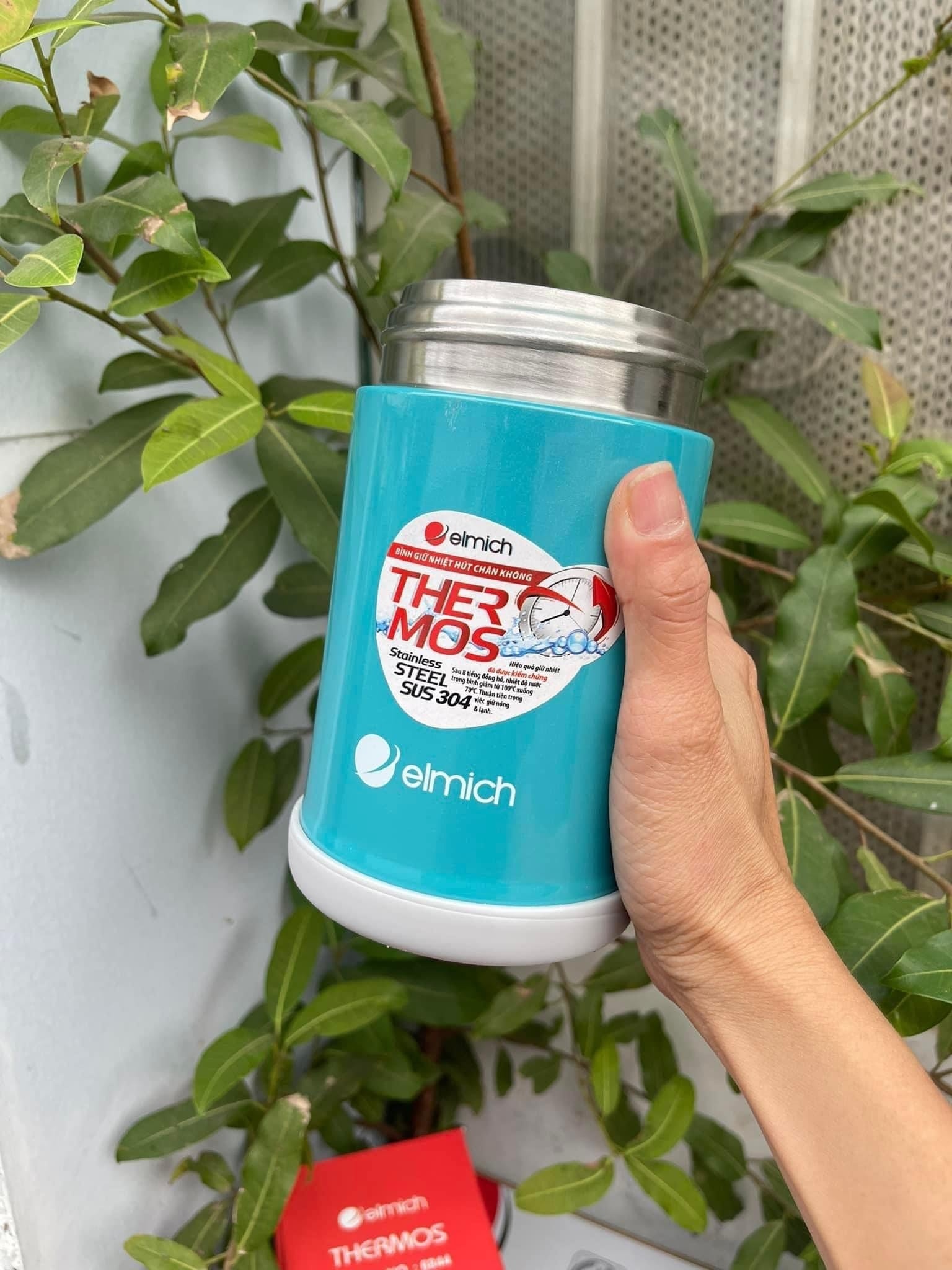 Hộp ủ cháo Elmich 500ml kèm túi đựng