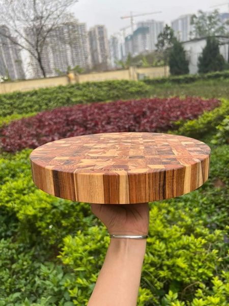 THỚT CHẶT MẪU TRÒN GỖ ĐẦU CÂY TEAK KAIYO mã 5144