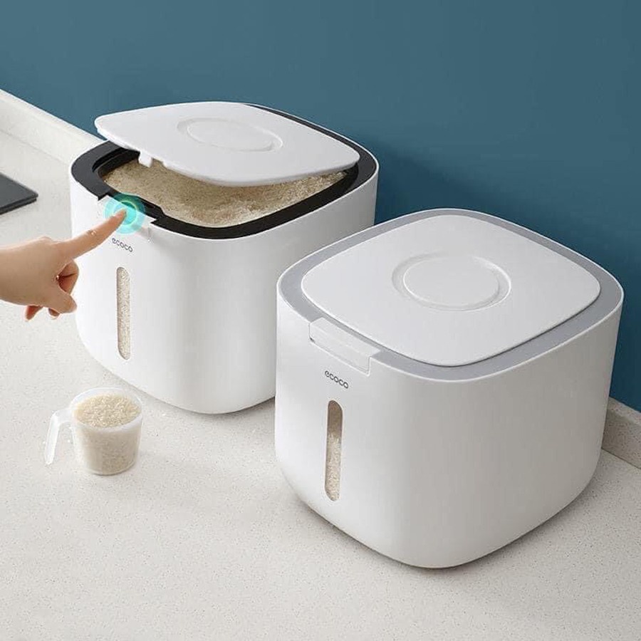THÙNG ĐỰNG GẠO ECOCO NẮP MỞ THÔNG MINH 10KG
