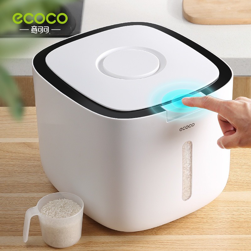 THÙNG ĐỰNG GẠO ECOCO NẮP MỞ THÔNG MINH 10KG