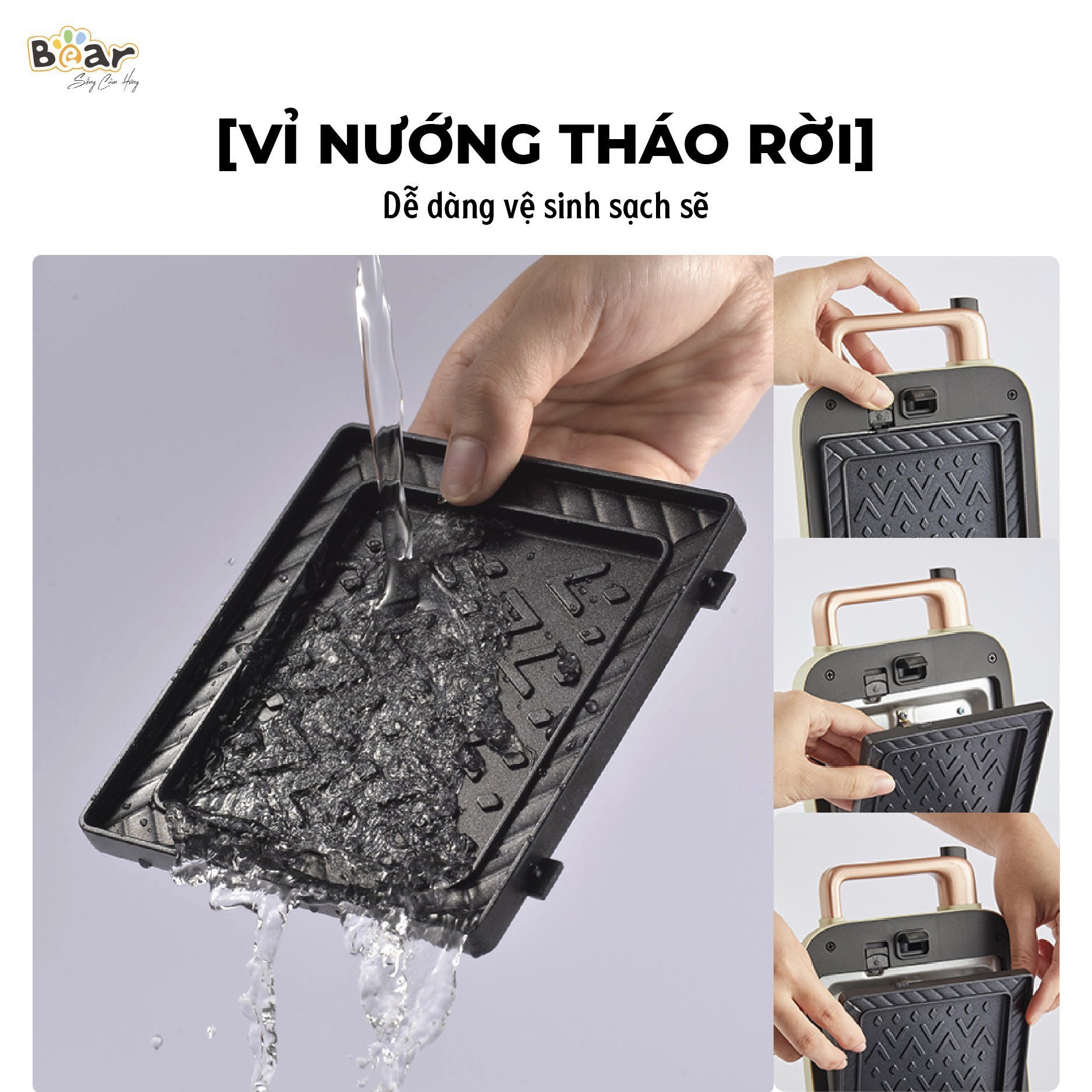 Máy nướng bánh 2 khay Bear DBC-C06M1 cao cấp