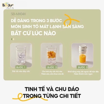 Máy xay sinh tố cầm tay Bear SB-MX04X