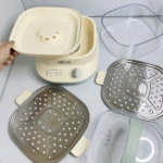 Nồi hấp điện 2 tầng  đa năng bear DZG-C60W9 dung tích 6L BẾP NHÀ BEAR