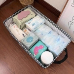 Set 3 túi vải kẻ khung thép KLC126