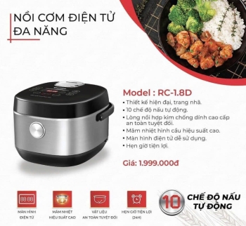 Nồi cơm điện tử Rapido RC-1.8D