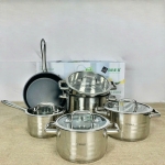 Bộ nồi 6 món Arber AN05V thêm xửng hấp và quánh