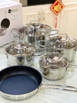 BỘ NỒI ARBER OSIMI 3 ĐÁY 5 MÓN