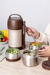 Hộp giữ nhiệt to dung tích 1600ml kèm 3 hộp inox