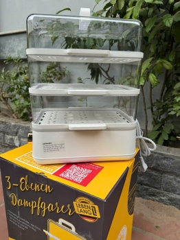 Nồi hấp điện 3 tầng 800W- 18L - Lebenlang LBEL5032