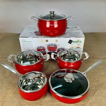 BỘ NỒI TỪ CHẢO CAO CẤP 5 MÓN ARBER AN06SMD