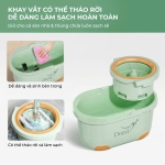 DZA336 - Bộ cây lau nhà thông minh 360 độ Dozzi KÈM 4 BÔNG LAU