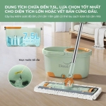 DZA336 - Bộ cây lau nhà thông minh 360 độ Dozzi KÈM 4 BÔNG LAU