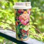 Bình Nước Giữ Nhiệt Inox 316 Mẫu Hoa Hồng 530ml