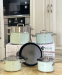 BỘ NỒI 5 MÓN ARBER AN05XC ĐẦY ĐỦ NỒI CHẢO TỪ TO TỚI NHỎ