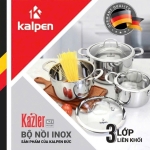 BỘ 3 NỒI INOX ĐÚC LIỀN KHỐI KALPEN KAZLER KZ1 (KALPEN GMBH GERMANY)