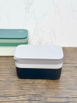 Hộp 2 Khay Đá Silicon Có Nắp Đậy & Khay Trữ Đá Mirai