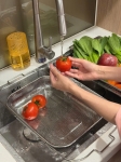 Rổ inox gác bồn rửa điều chỉnh độ dài Kaiyo