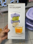 Set 3 Hộp Thủy Tinh LocknLock Chén Đựng Đồ Ăn Dặm Cho Bé Nắp Silicone Tím 230ML LLG058S3PUP