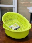 BỘ RỔ NHỰA KÈM CHẬU 5,3L NHẬT BẢN (màu xanh lá)