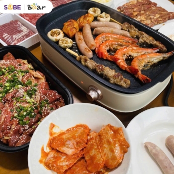 Nồi lẩu nướng 2 khay đa năng Bear SB-NL45K, dung tích 4.5L