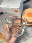 Set 3 Hộp Thủy Tinh LocknLock Chén Đựng Đồ Ăn Dặm Cho Bé Nắp Silicone Cam 230ML LLG508S3ORG