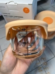 Set 3 Hộp Thủy Tinh LocknLock Chén Đựng Đồ Ăn Dặm Cho Bé Nắp Silicone Cam 230ML LLG508S3ORG